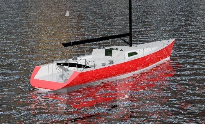 Sailing yacht 3D model_3