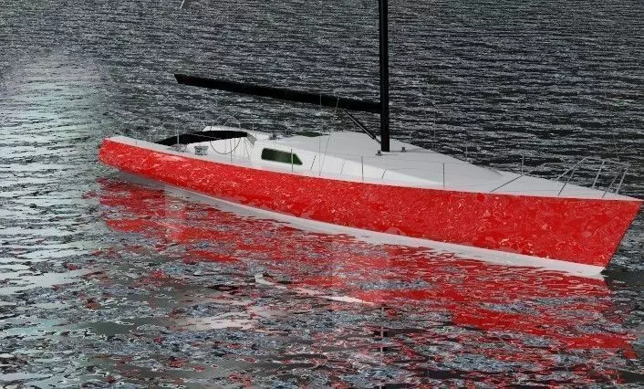 Sailing yacht 3D model_0