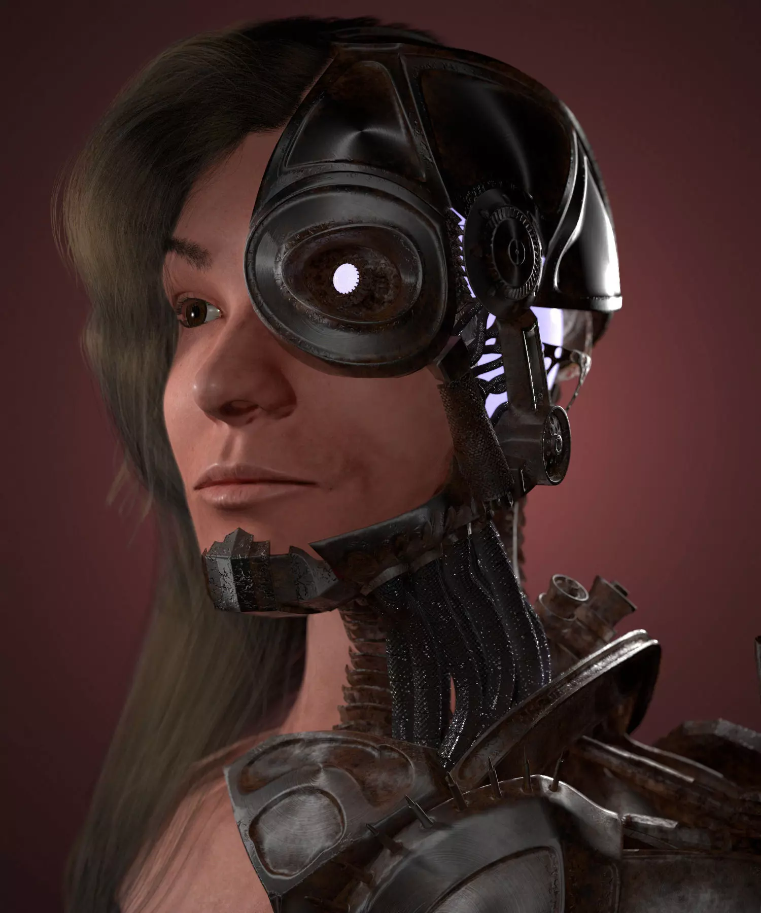 cyborg sci-fi challenge 3D model_0