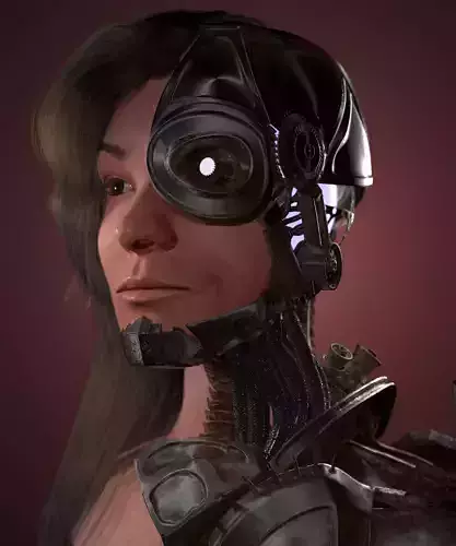 cyborg sci-fi challenge 3D model