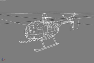 Hughes 500 V5 Helicopter Low-poly 3D model_8
