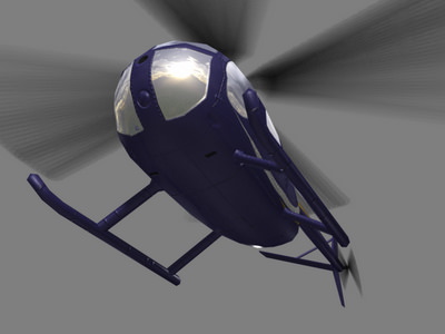 Hughes 500 V5 Helicopter Low-poly 3D model_4