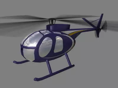 Hughes 500 V5 Helicopter Low-poly 3D model_0