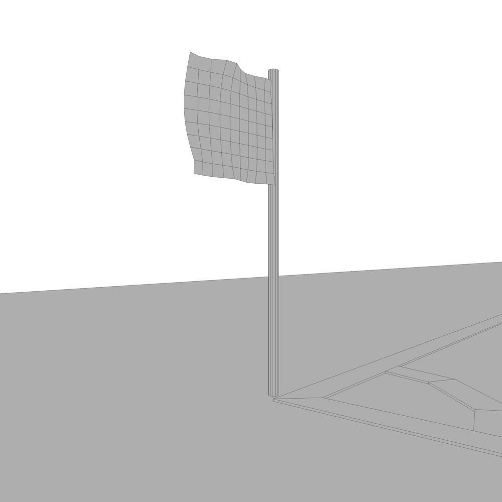 Football Pitch Low-poly 3D model_7