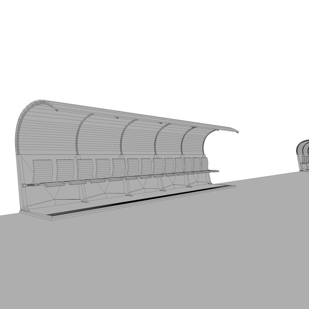 Football Pitch Low-poly 3D model_10