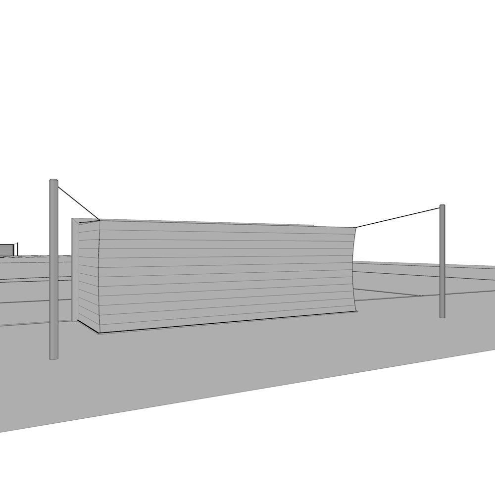 Football Pitch Low-poly 3D model_8