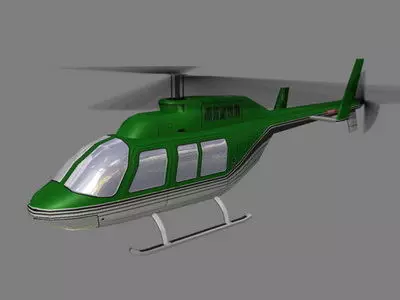 Jet Ranger V3 Helicopter Low-poly 3D model_0