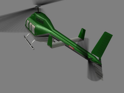 Jet Ranger V3 Helicopter Low-poly 3D model_3