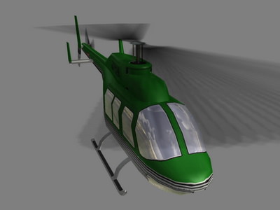 Jet Ranger V3 Helicopter Low-poly 3D model_2