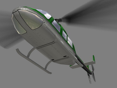 Jet Ranger V3 Helicopter Low-poly 3D model_4