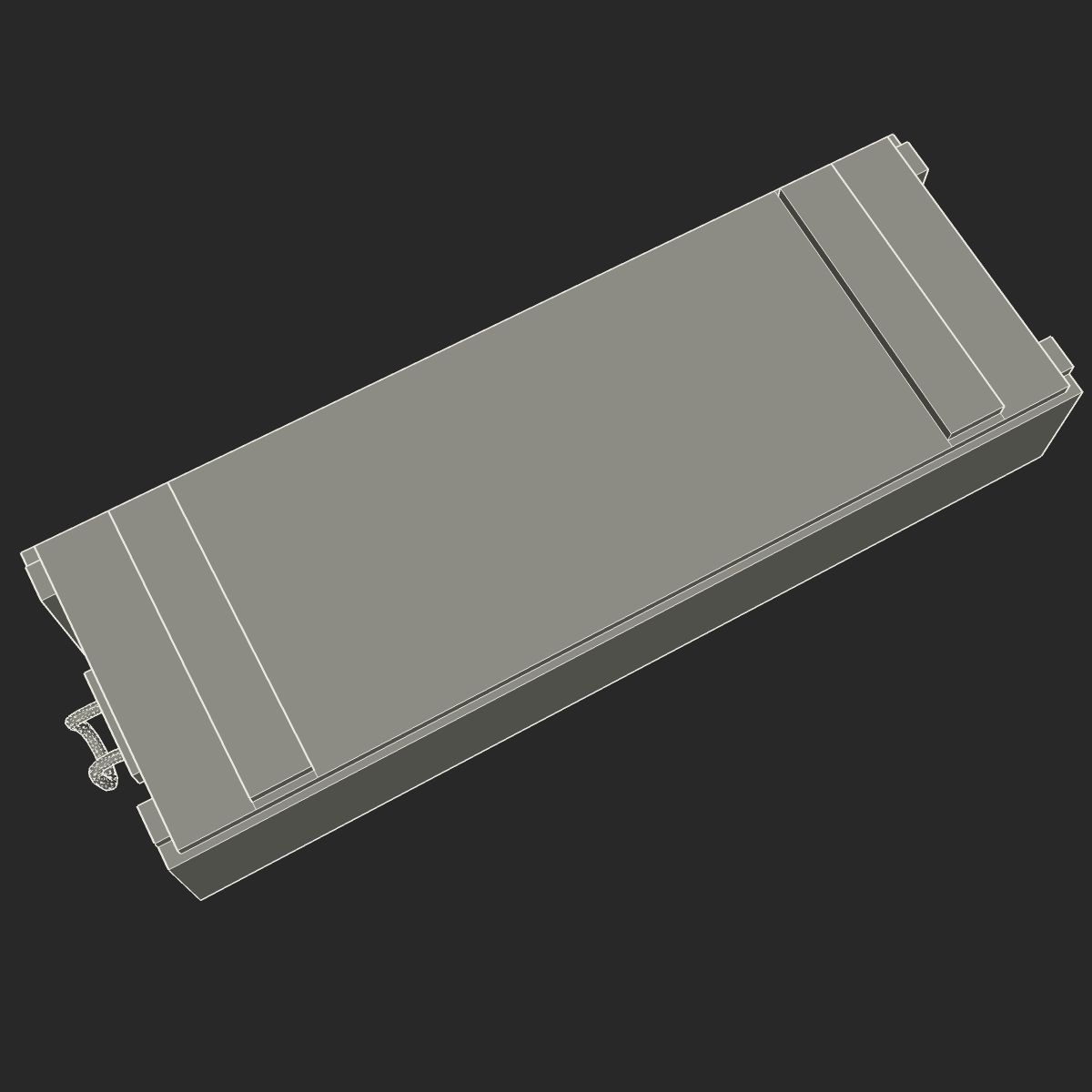 German army crate Low-poly 3D model_12