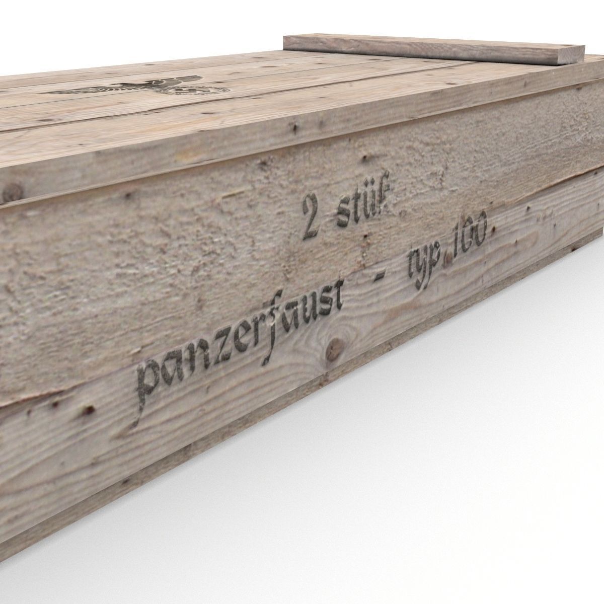 German army crate Low-poly 3D model_5