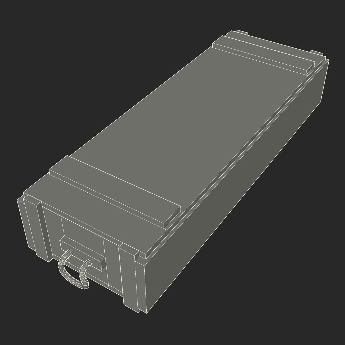 German army crate Low-poly 3D model_9