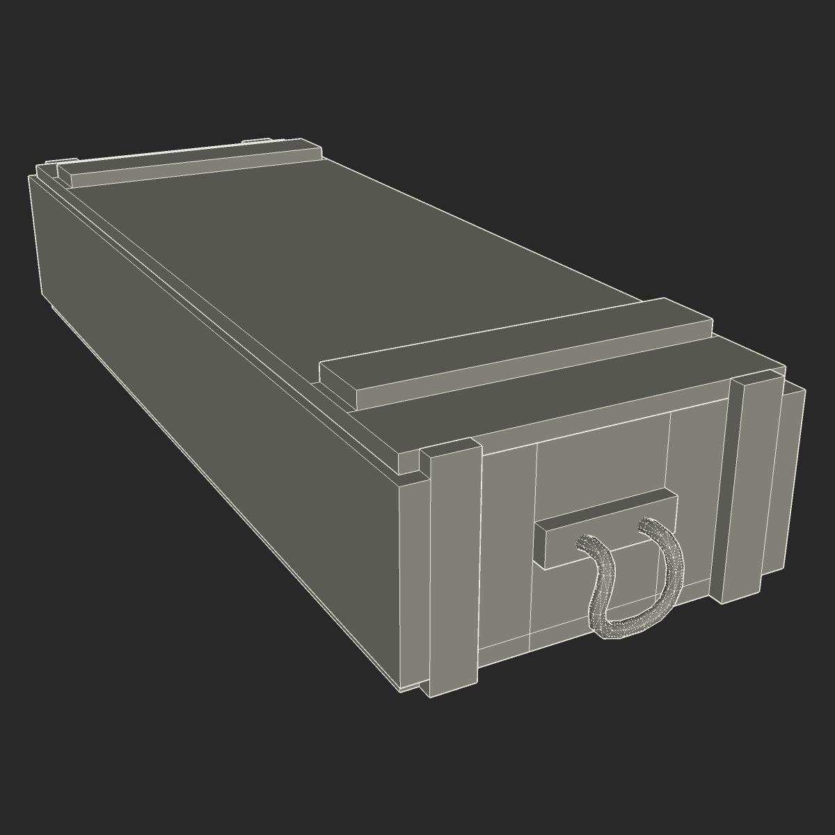 German army crate Low-poly 3D model_10