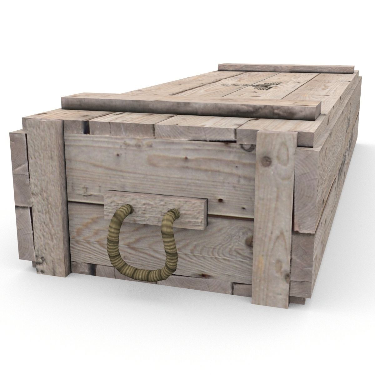 German army crate Low-poly 3D model_3