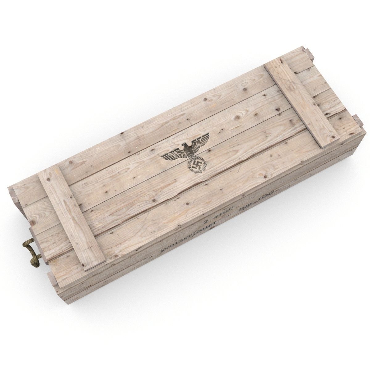 German army crate Low-poly 3D model_4