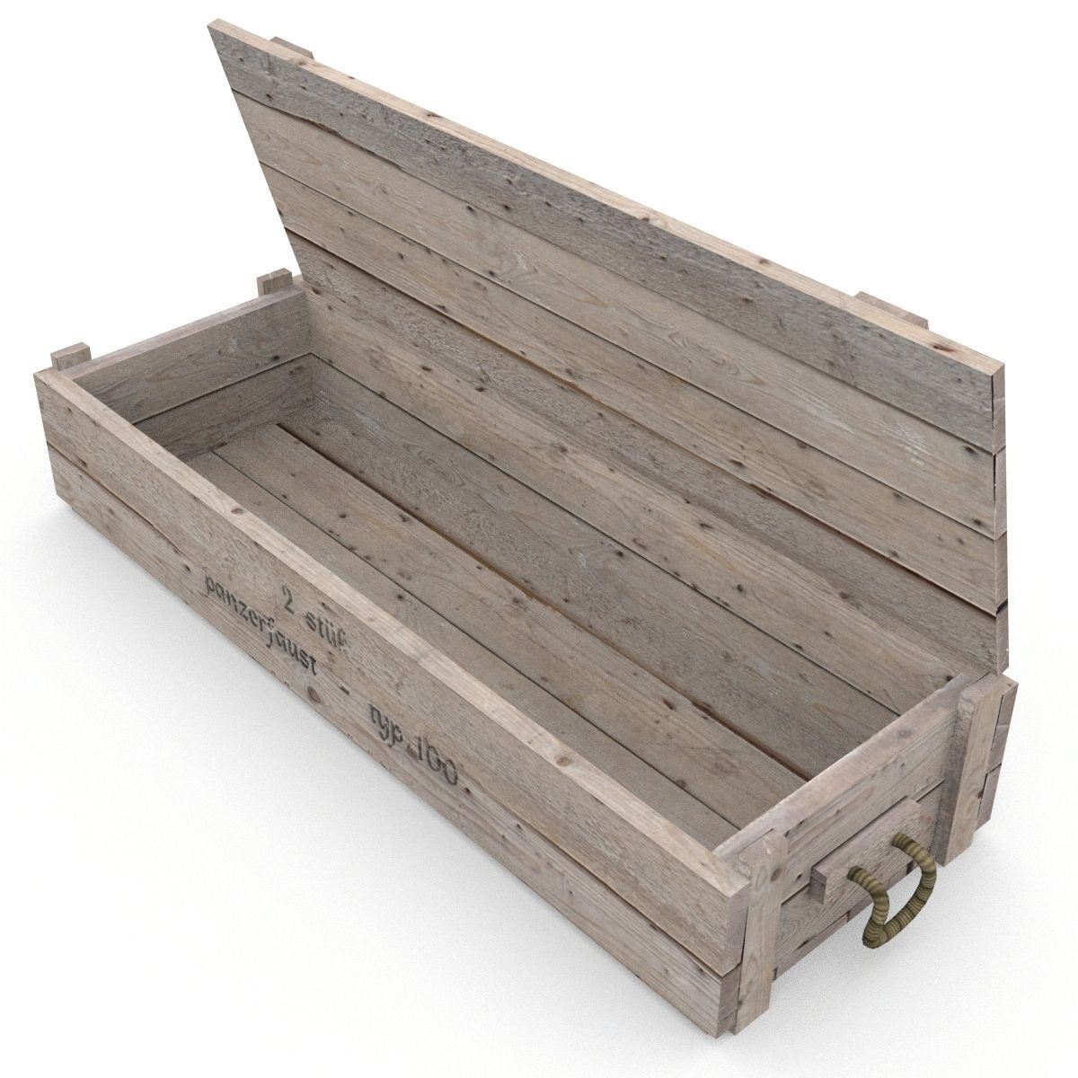 German army crate Low-poly 3D model_7