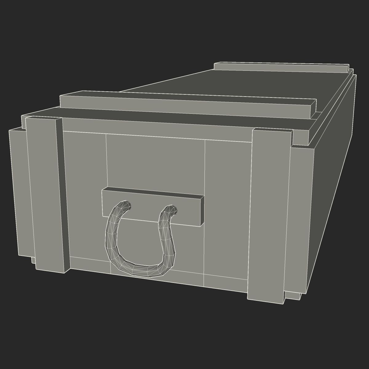 German army crate Low-poly 3D model_11