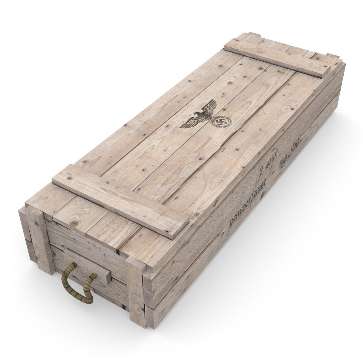 German army crate Low-poly 3D model_1