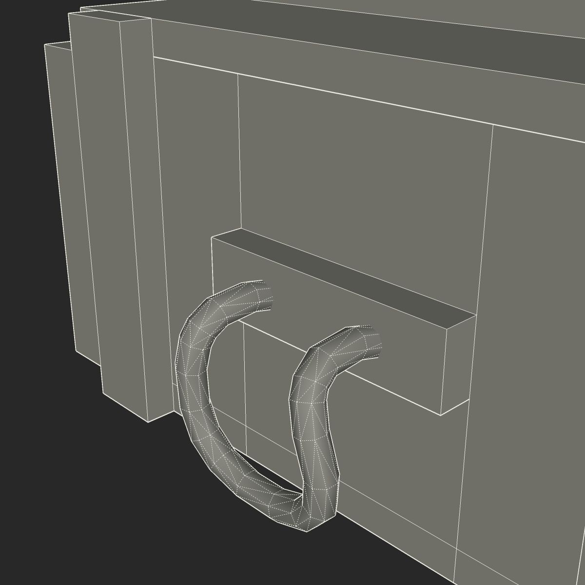 German army crate Low-poly 3D model_13