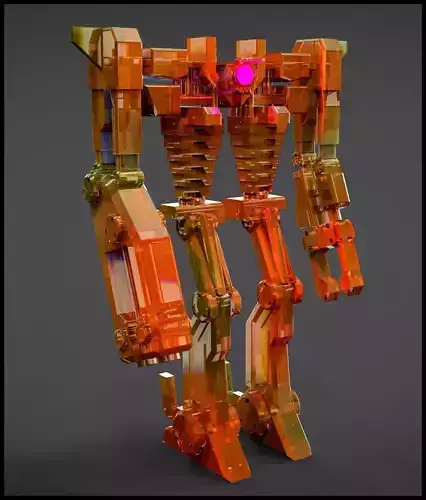 Centaur orange robot 3D model