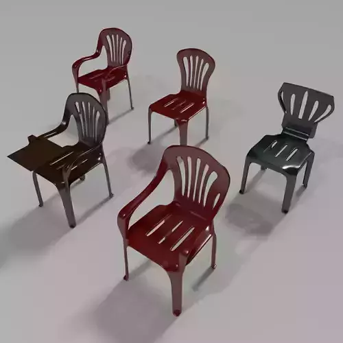 Plastic Chairs Collection 2 3D model