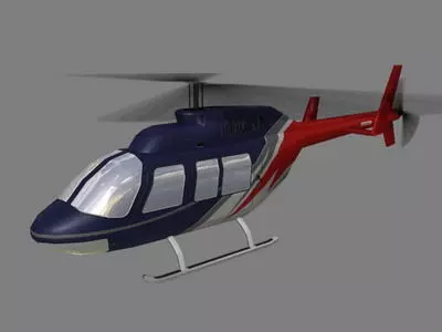 Jet Ranger V5 Helicopter Low-poly 3D model_0