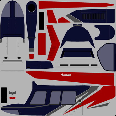 Jet Ranger V5 Helicopter Low-poly 3D model_5