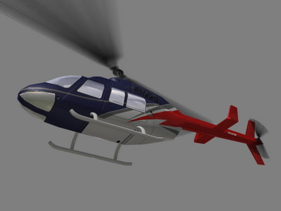 Jet Ranger V5 Helicopter Low-poly 3D model_1