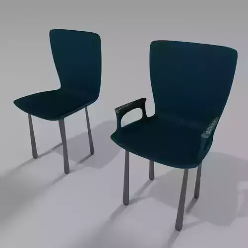 Plastic Chairs Collection 3 3D model