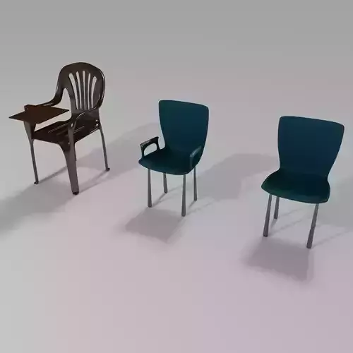 Plastic Chairs Collection 4 3D model