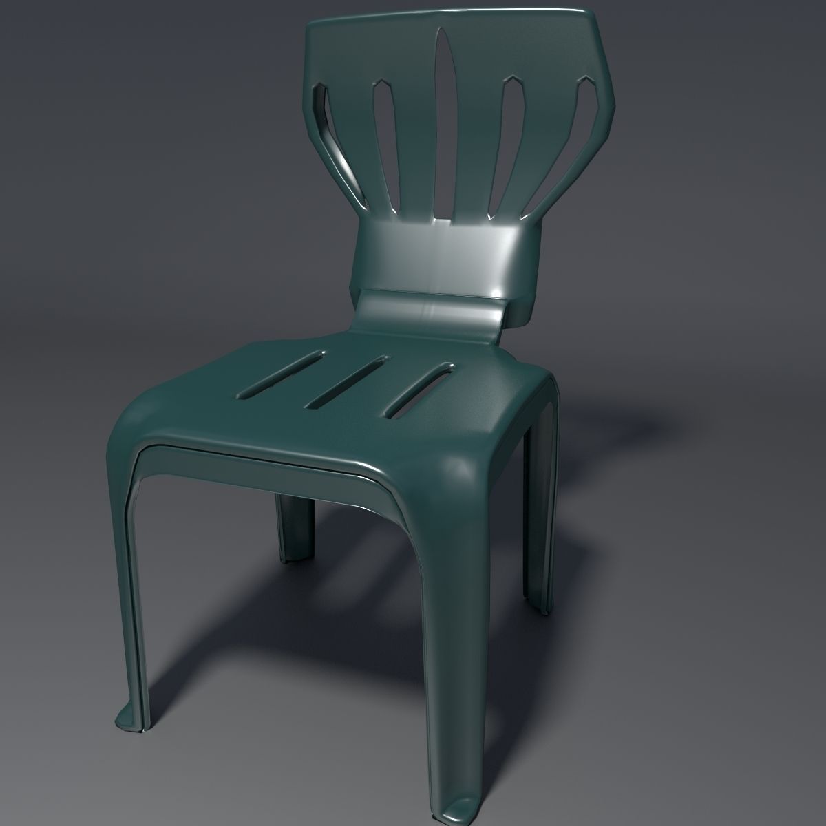 Plastic Chairs Collection 6 3D model_4