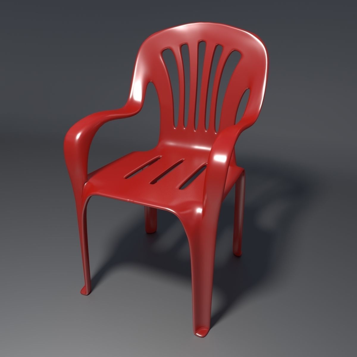 Plastic Chairs Collection 6 3D model_1