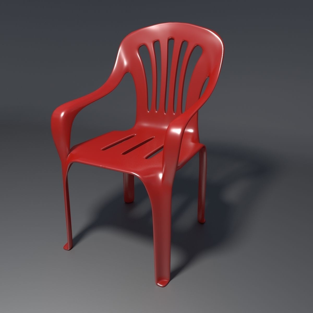 Plastic Chairs Collection 6 3D model_3