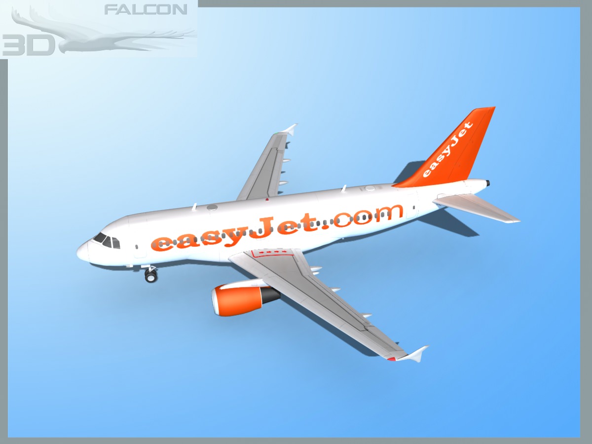 Falcon3D A319 Easyjet 3D model_10