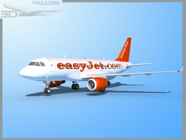Falcon3D A319 Easyjet 3D model_2