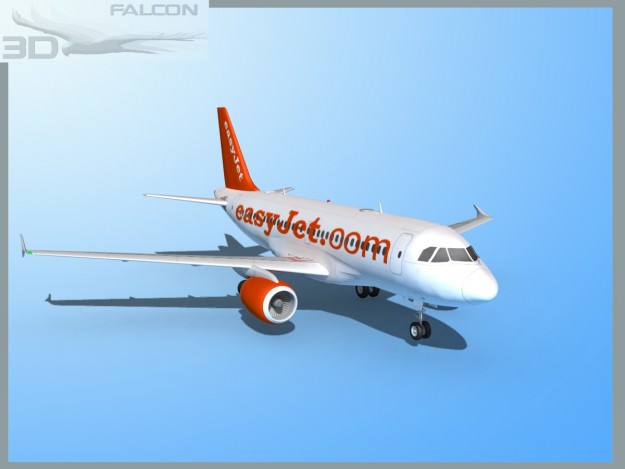 Falcon3D A319 Easyjet 3D model_4