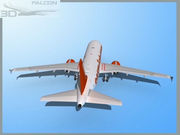 Falcon3D A319 Easyjet 3D model_8