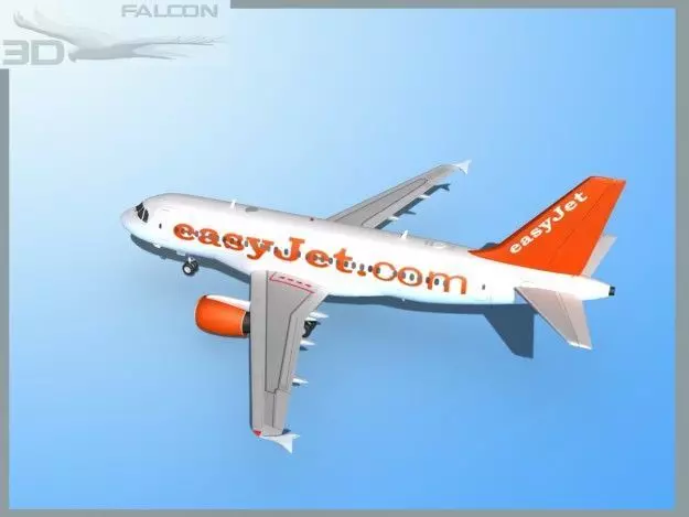 Falcon3D A319 Easyjet 3D model_0