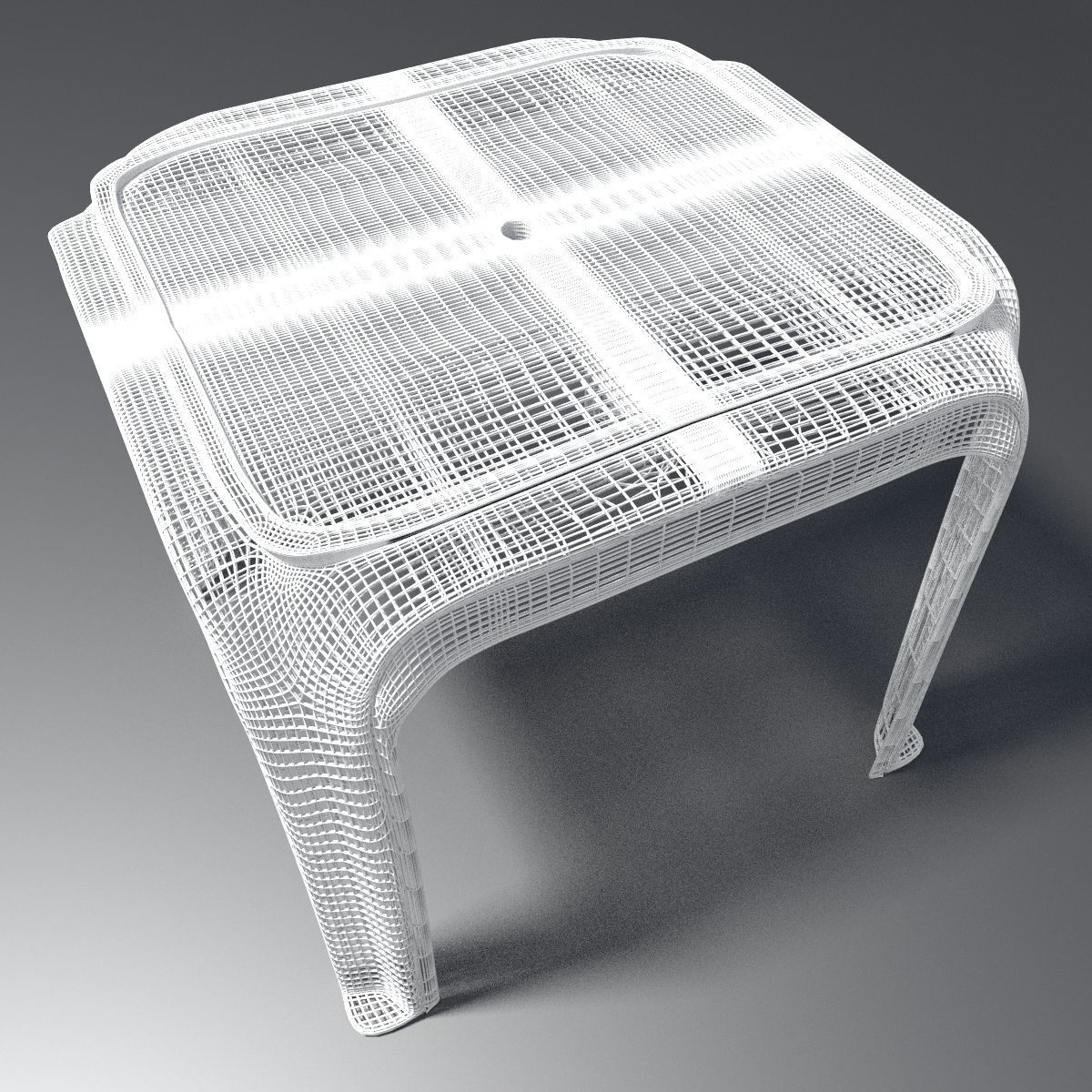 Plastic Stool 4 3D model_4