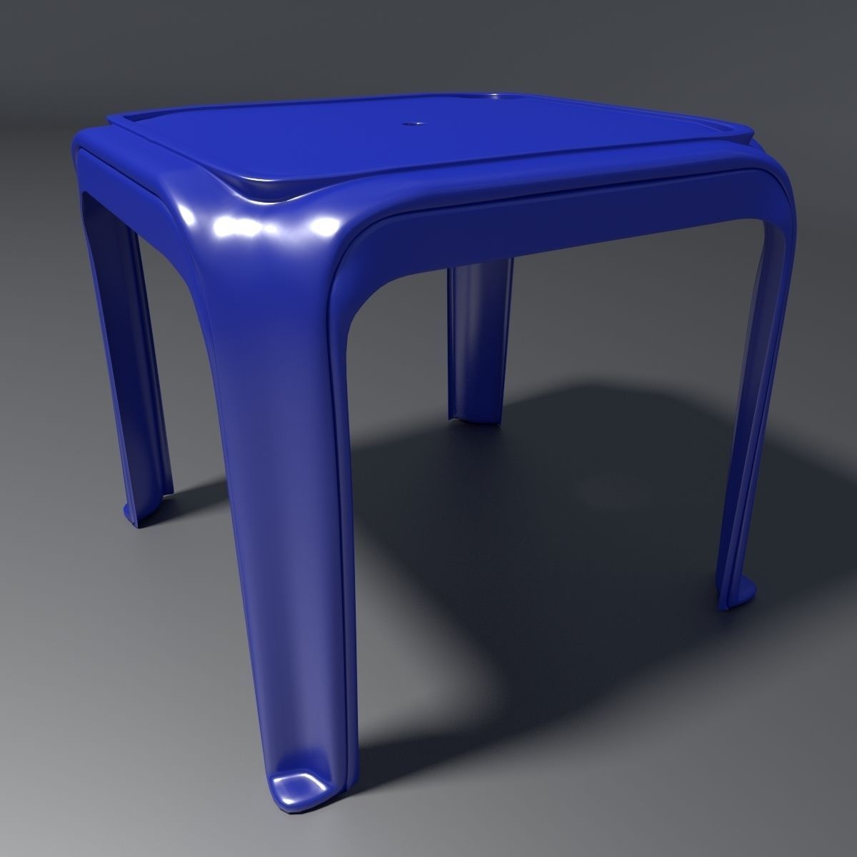 Plastic Stool 4 3D model_1