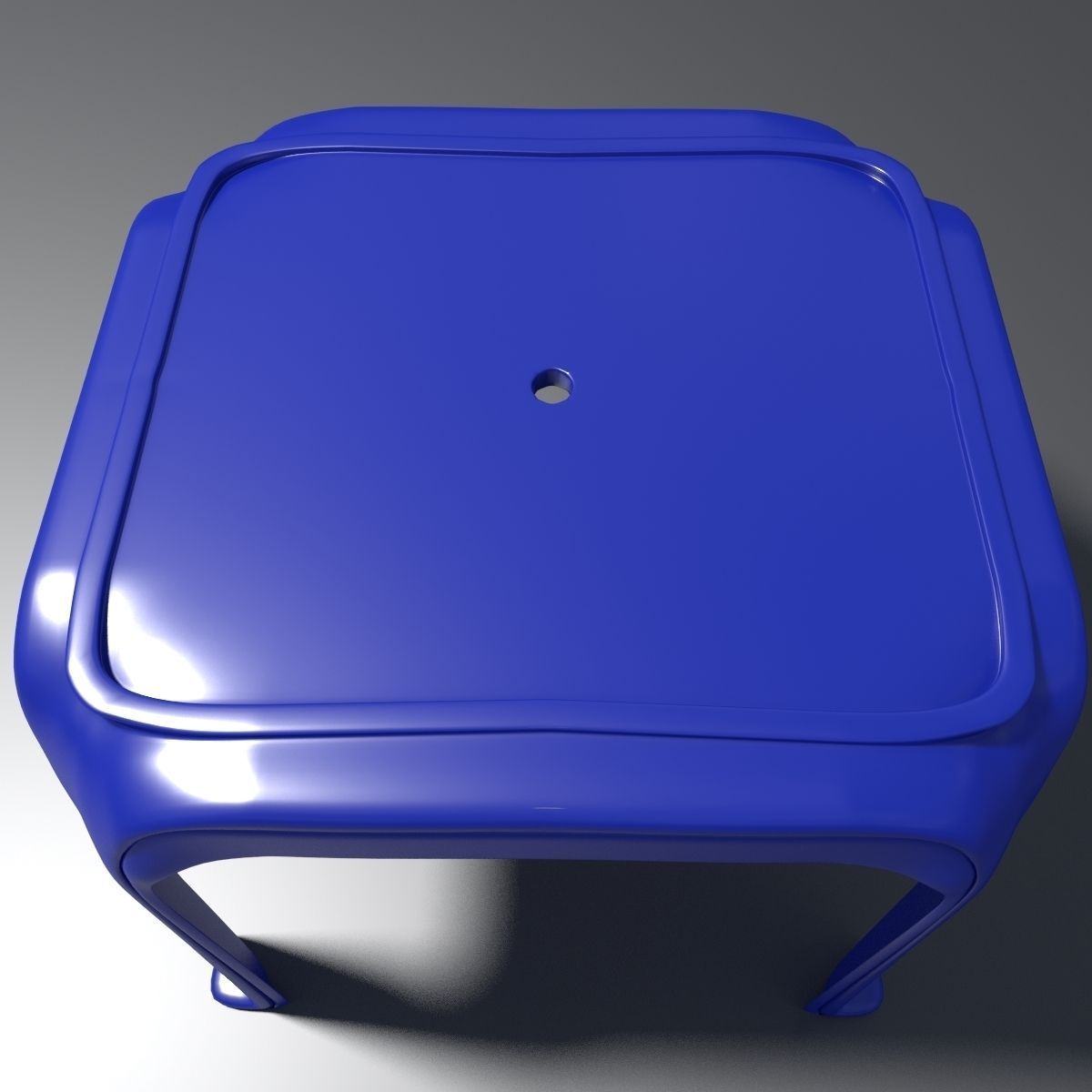 Plastic Stool 4 3D model_2
