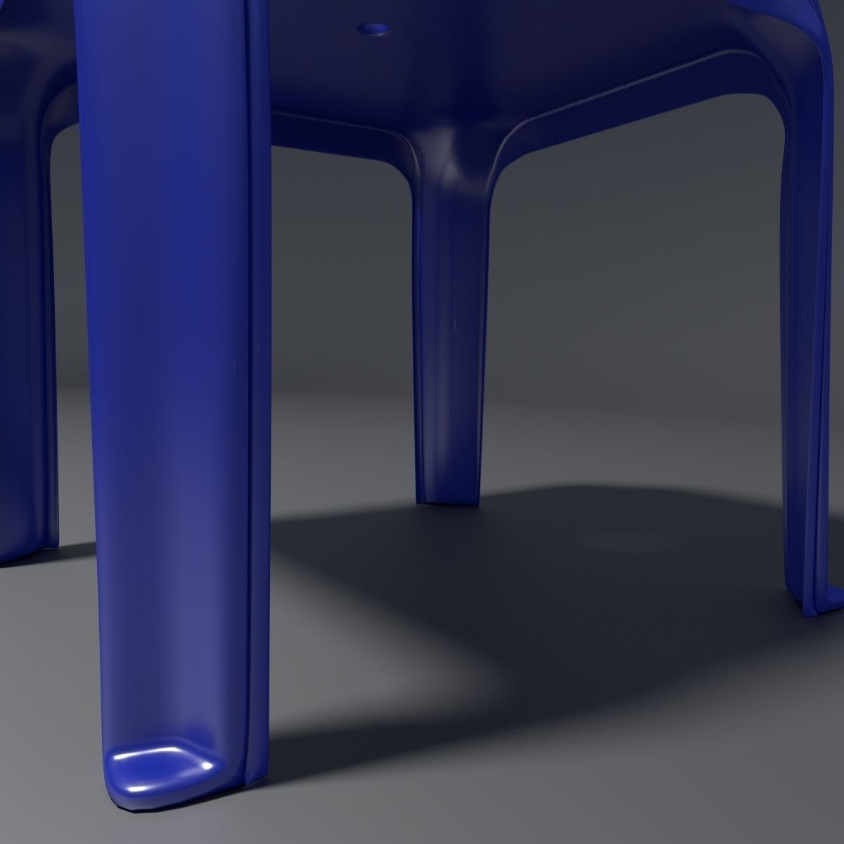 Plastic Stool 4 3D model_3