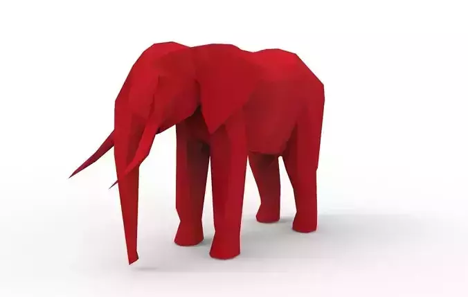 Giant Elephant 3D Model Low-poly 3D model