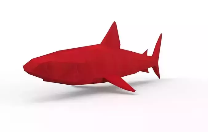 Mega Shark 3D Model Low-poly 3D model