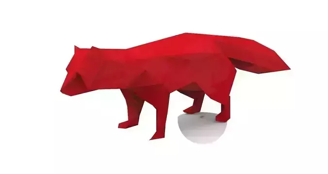Prehistoric Fox 3D Model Low-poly 3D model