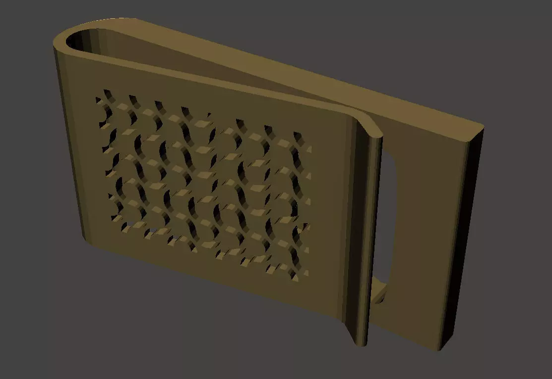 Dragon Curve Money Clip 3D print model_0