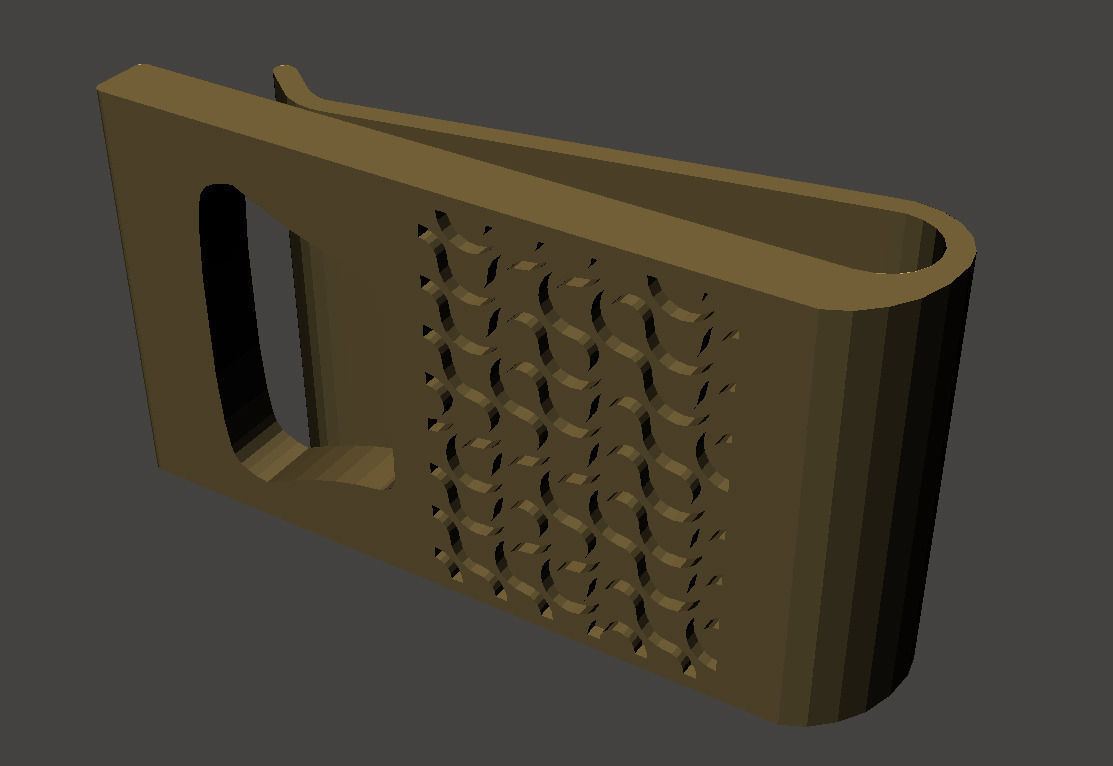 Dragon Curve Money Clip 3D print model_2