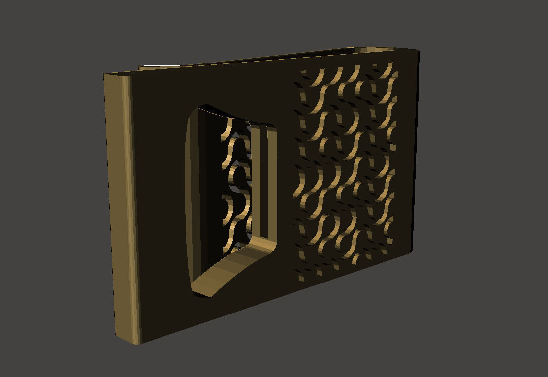 Dragon Curve Money Clip 3D print model_1