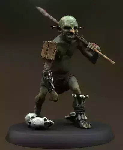 Goblin miniature Low-poly 3D model